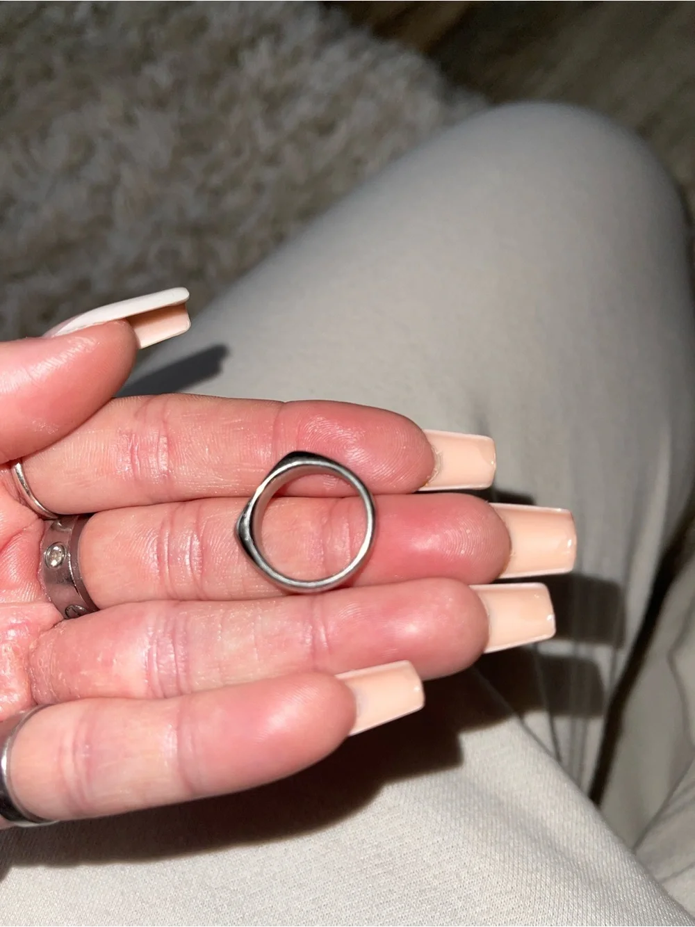 Sterling Silver 'Jeremy' Script Ring - Silver